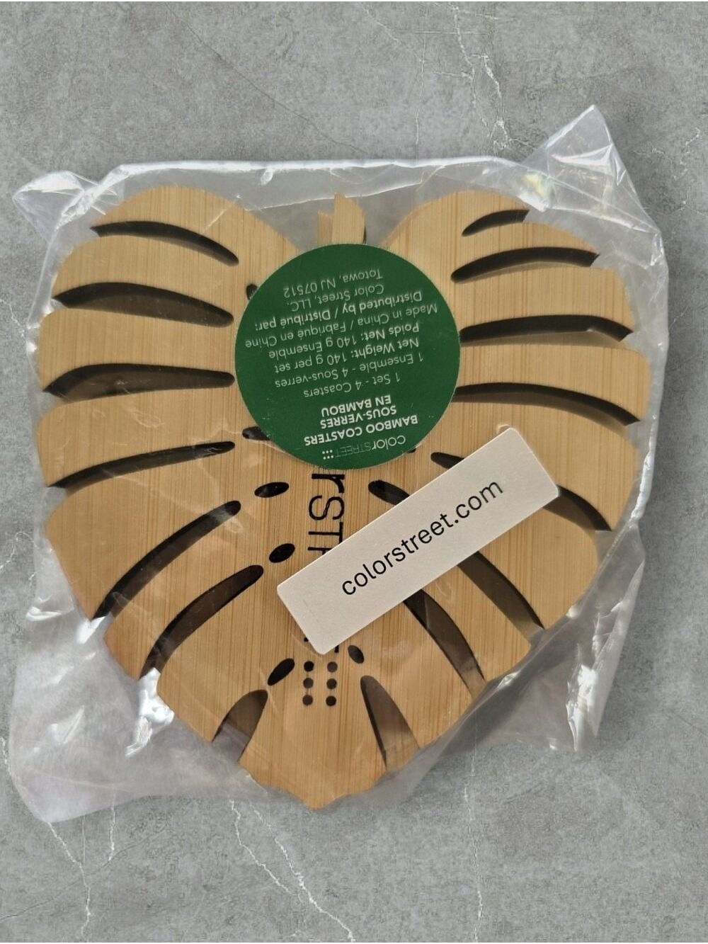 Color Street Bamboo Coasters, Set Of 4